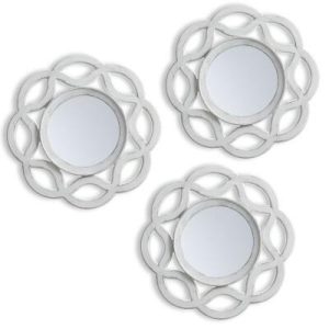 JUEGO DE 3 ESPEJOS PARED BLANCO  (2/4 - 6)